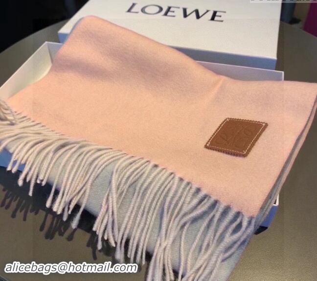 Top Design Loewe Logo Patch Cashmere Long Scarf 32x190cm 0912 Pink 2024