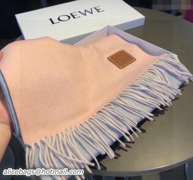 Top Design Loewe Logo Patch Cashmere Long Scarf 32x190cm 0912 Pink 2024