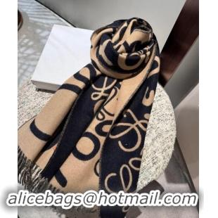 Good Taste Loewe Anagram Wool Cashmere Long Scarf 30x180cm LW102103 Black/Brown 2024