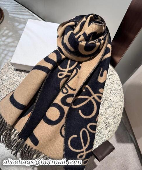 Good Taste Loewe Anagram Wool Cashmere Long Scarf 30x180cm LW102103 Black/Brown 2024