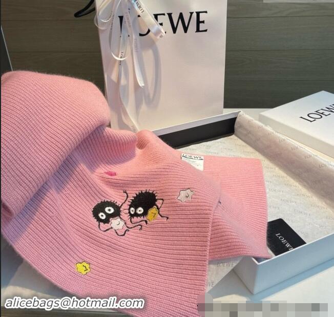 Top Design Loewe Knit Cashmere Long Scarf 30x190cm 1128 Pink 2024