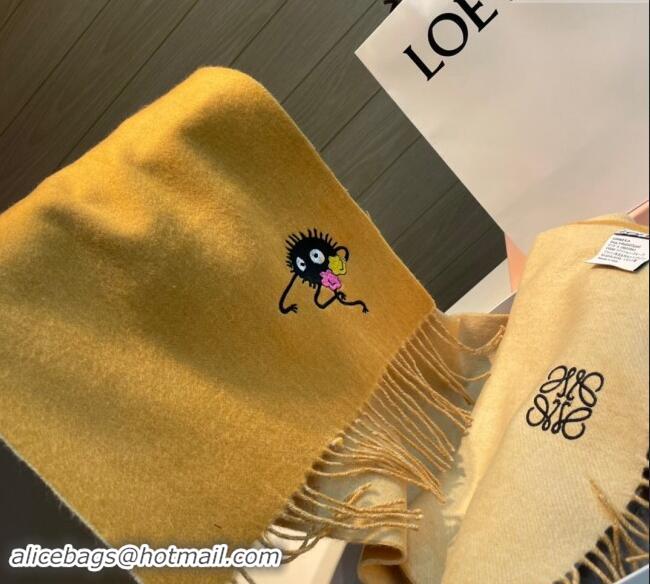 Good Looking Loewe Double Long Scarf 35x180cm 112802 Yellow 2024