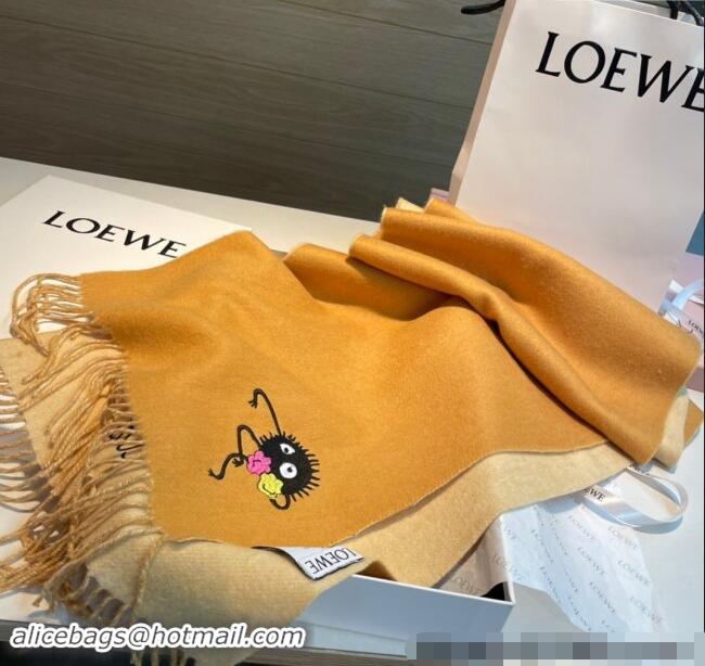 Good Looking Loewe Double Long Scarf 35x180cm 112802 Yellow 2024