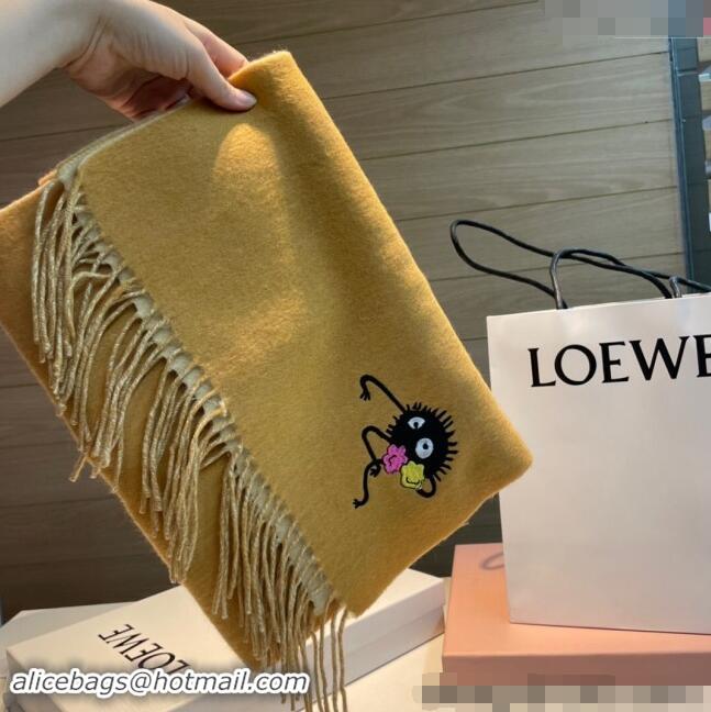 Good Looking Loewe Double Long Scarf 35x180cm 112802 Yellow 2024