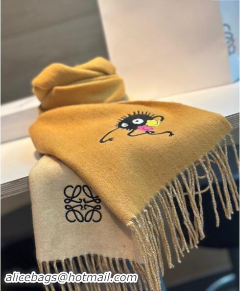 Good Looking Loewe Double Long Scarf 35x180cm 112802 Yellow 2024