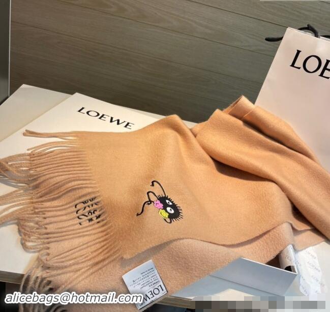 Top Design Loewe Double Long Scarf 35x180cm 112802 Beige 2024