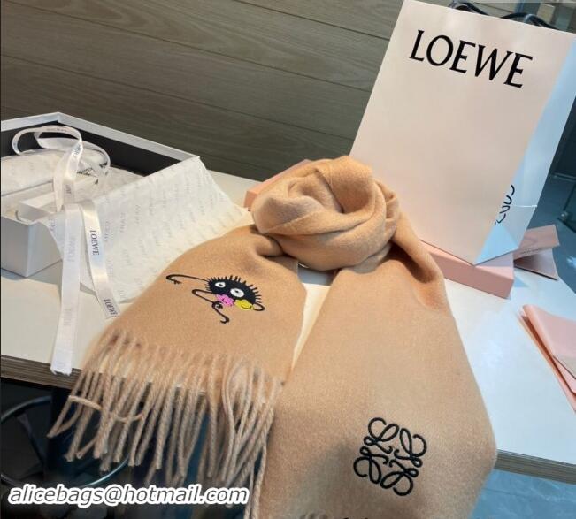 Top Design Loewe Double Long Scarf 35x180cm 112802 Beige 2024