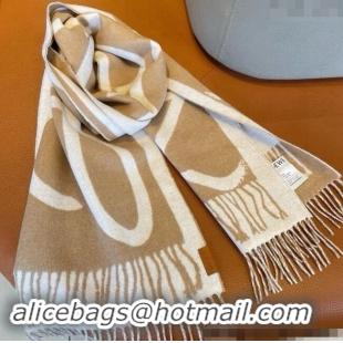 Luxury Cheap Loewe Maxi Anagram Long Scarf 1128 Beige 2024