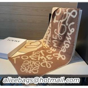 Popular Style Loewe Anagram Cashmere Long Scarf 30x190cm 1128 Beige 2024