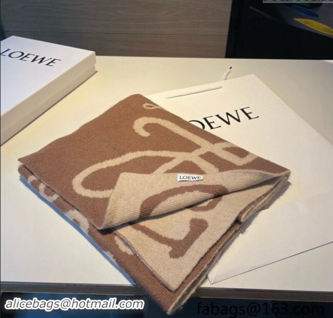 Popular Style Loewe Anagram Cashmere Long Scarf 30x190cm 1128 Beige 2024