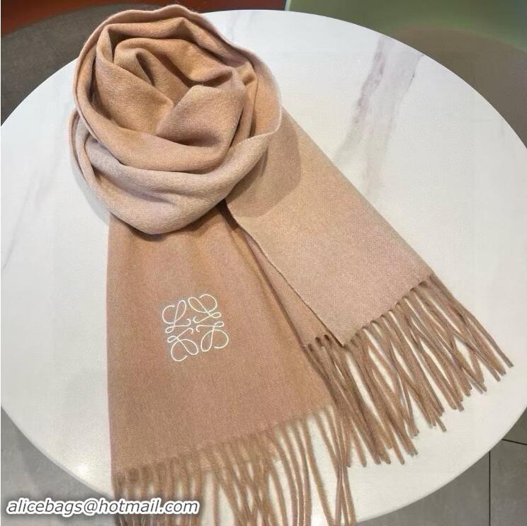 Buy Classic Loewe Scarf In Wool And Cashmere 28x180cm L8922 Beige