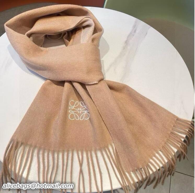 Buy Classic Loewe Scarf In Wool And Cashmere 28x180cm L8922 Beige