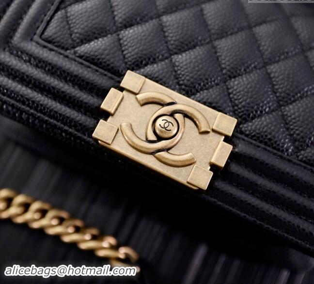 Inexpensive Chanel Grained Calfskin Small Classic Le Boy Flap Bag A67085 Dark Blue