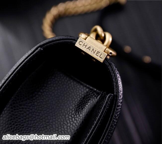 Inexpensive Chanel Grained Calfskin Small Classic Le Boy Flap Bag A67085 Dark Blue