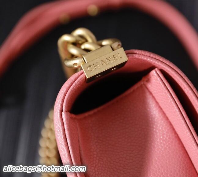 Top Quality Chanel Grained Calfskin Small Classic Le Boy Flap Bag A67085 Pink