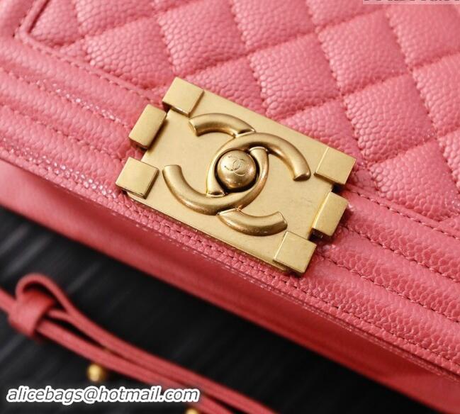 Top Quality Chanel Grained Calfskin Small Classic Le Boy Flap Bag A67085 Pink