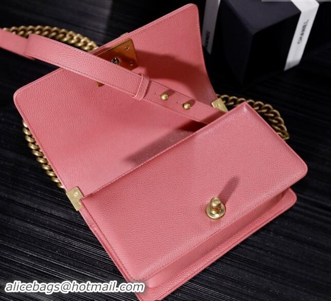 Top Quality Chanel Grained Calfskin Small Classic Le Boy Flap Bag A67085 Pink