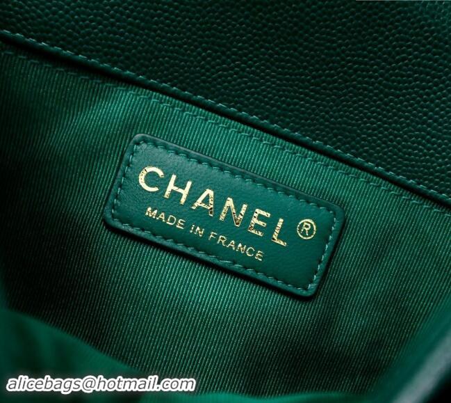 New Design Chanel Grained Calfskin Small Classic Le Boy Flap Bag A67085 Green