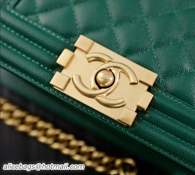 New Design Chanel Grained Calfskin Small Classic Le Boy Flap Bag A67085 Green