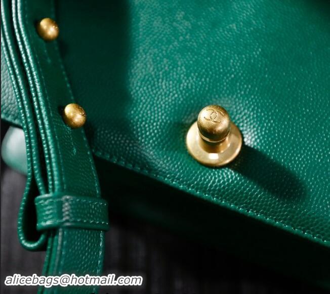 New Design Chanel Grained Calfskin Small Classic Le Boy Flap Bag A67085 Green