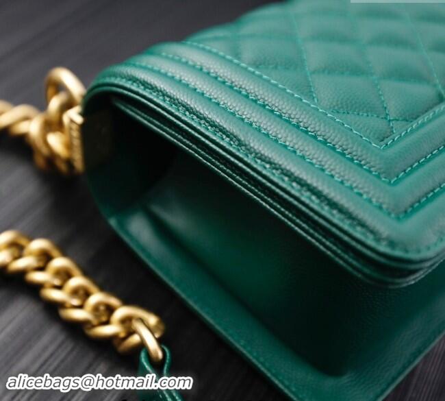 New Design Chanel Grained Calfskin Small Classic Le Boy Flap Bag A67085 Green