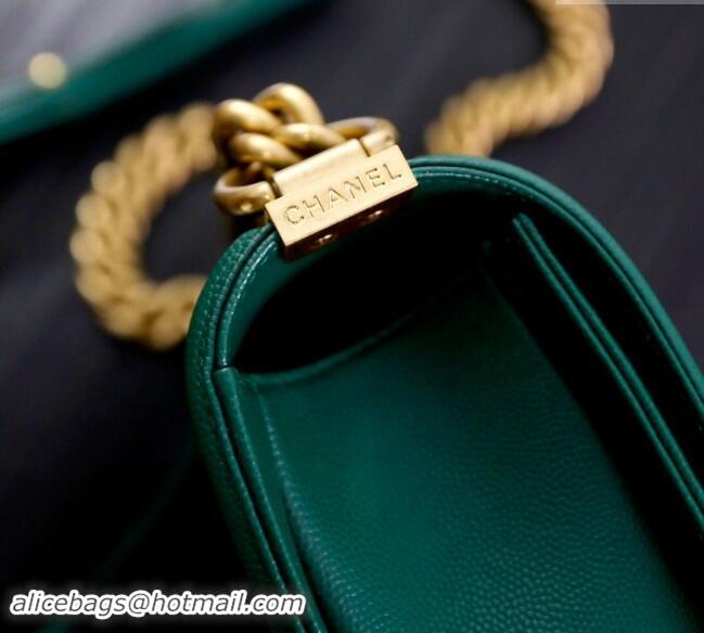 New Design Chanel Grained Calfskin Small Classic Le Boy Flap Bag A67085 Green