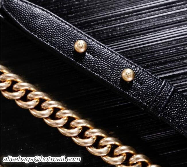 Super Quality Chanel Grained Calfskin Small Classic Le Boy Flap Bag A67085 Black/Gold