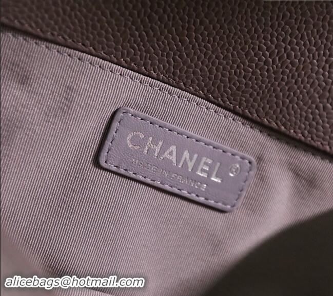 Cheapest Chanel Grained Calfskin Medium Classic Leboy Flap Bag A67086 Grey/Silver