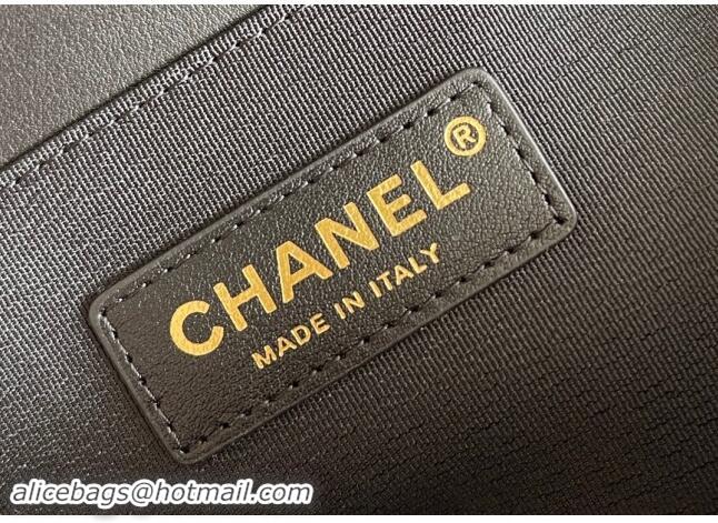 Big Discount Chanel Original Calfskin Leather Small Boy Flap Bag AS2630 Black/Gold Top Quality