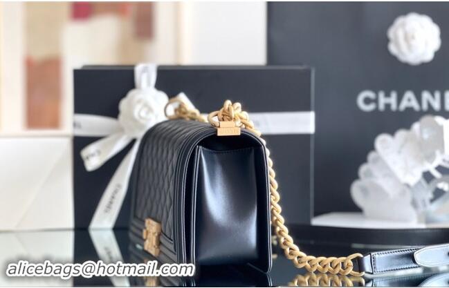 Promotional Chanel Original Calfskin Leather Medium Boy Flap Bag AS2631 Black/Gold Top Quality