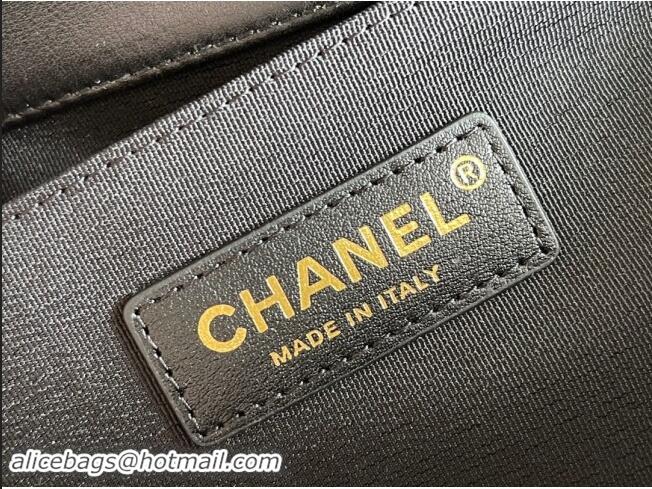 Promotional Chanel Original Calfskin Leather Medium Boy Flap Bag AS2631 Black/Gold Top Quality