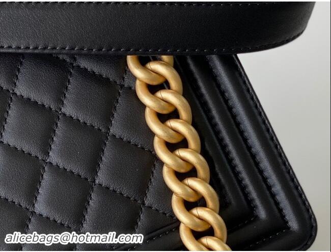 Promotional Chanel Original Calfskin Leather Medium Boy Flap Bag AS2631 Black/Gold Top Quality