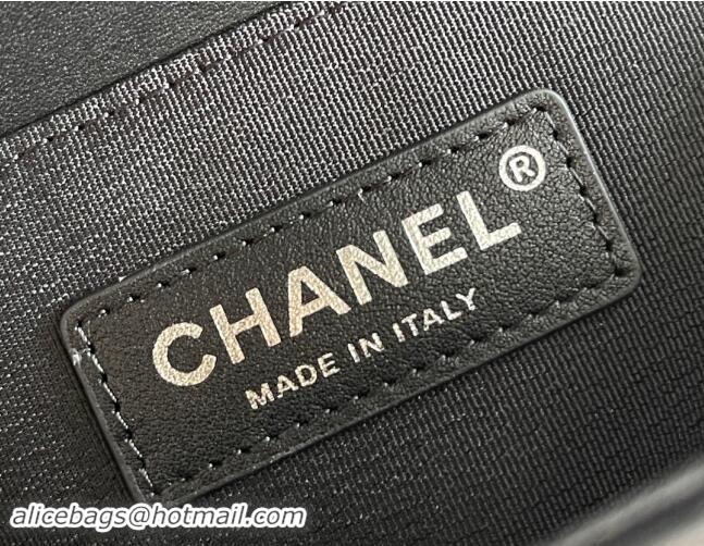 Discount Chanel Original Calfskin Leather Small Boy Flap Bag AS2630 Black/Silver 2023 Top Quality