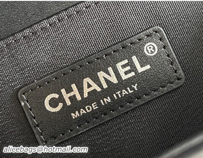 Luxurious Chanel Original Calfskin Leather Medium Boy Flap Bag AS2631 Black/Silver 2023 Top Quality