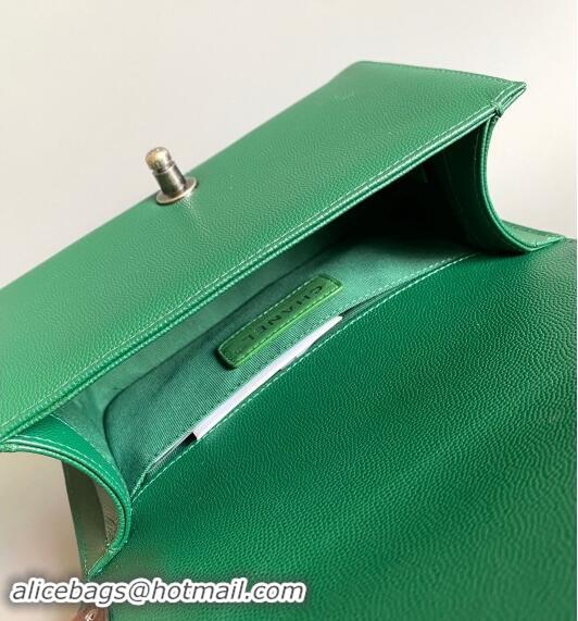 Luxury Discount Chanel Chevron Grained Calfskin Small Classic Le Boy Flap Bag A67085 Green