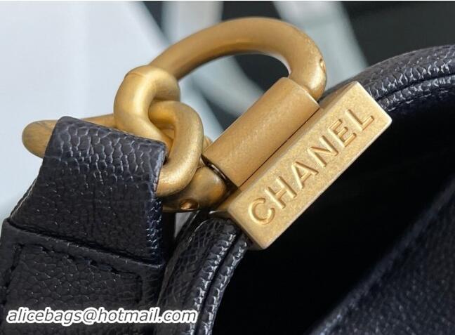 Well Crafted Chanel Original Grained Calfskin Chevron Medium Boy Flap Bag A02502 Gold/Deep Blue 2023 Top Quality