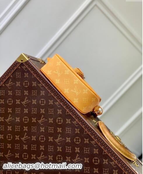 Super Quality Louis Vuitton Mens Montsouris Messenger bag in Monogram Heritage Canvas M12694 Yellow 2024