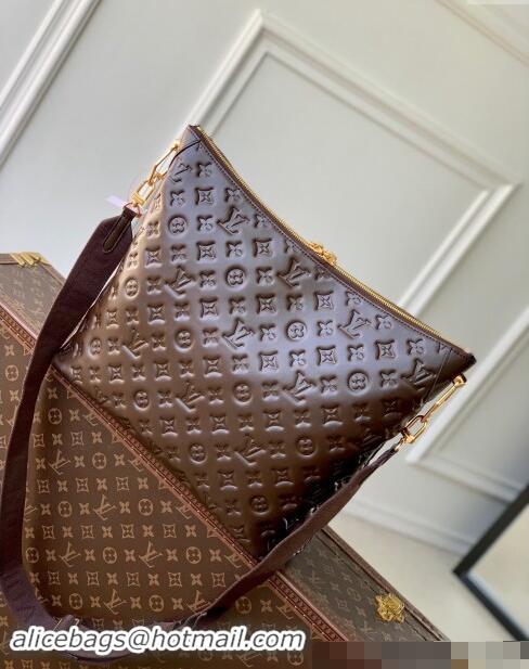 Well Crafted Louis Vuitton Coussin Hobo MM Bag in Monogram Leather M12072 Chocolate Brown 2024