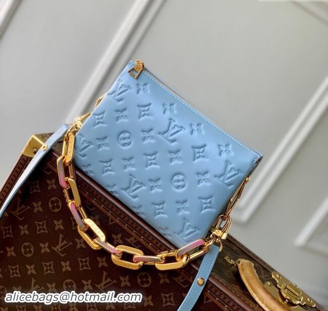 Grade Quality Louis Vuitton Coussin BB Bag in Monogram Puffy Lambskin M24338 Light Blue 2024