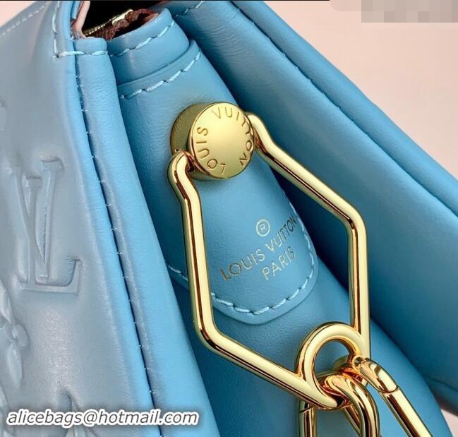 Grade Quality Louis Vuitton Coussin BB Bag in Monogram Puffy Lambskin M24338 Light Blue 2024