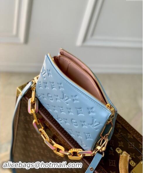 Grade Quality Louis Vuitton Coussin BB Bag in Monogram Puffy Lambskin M24338 Light Blue 2024