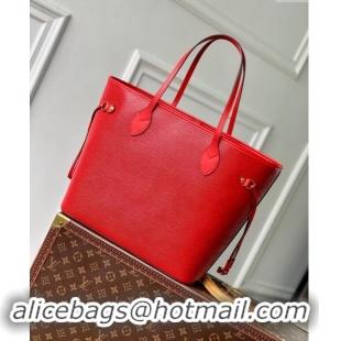 Low Price Louis Vuitton Epi Leather Neverfull MM Tote Bag M12755 Red 2024