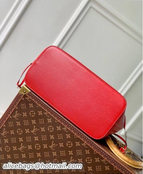 Low Price Louis Vuitton Epi Leather Neverfull MM Tote Bag M12755 Red 2024