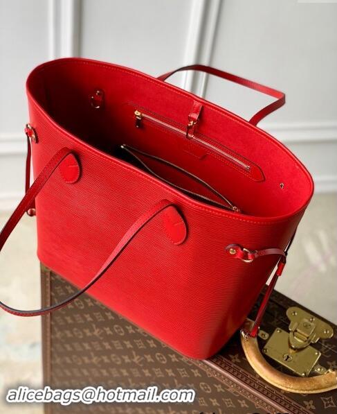 Low Price Louis Vuitton Epi Leather Neverfull MM Tote Bag M12755 Red 2024