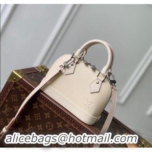 Grade Quality Louis Vuitton Nano Alma Bag in Epi Leather M82411 Quartz White 2024