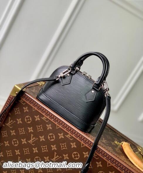 Luxury Cheap Louis Vuitton Nano Alma Bag in Epi Leather M81945 Black 2024