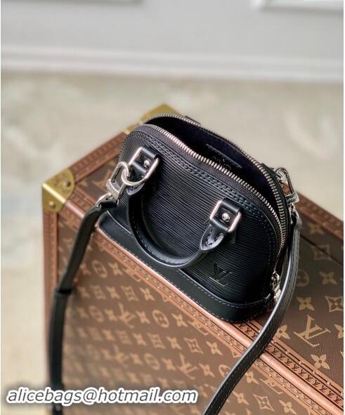 Luxury Cheap Louis Vuitton Nano Alma Bag in Epi Leather M81945 Black 2024