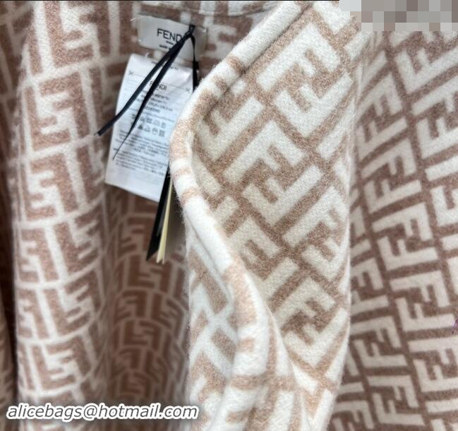 Unique Discount Fendi Wool Cashmere Cape 135x135cm F0913 Beige 2024