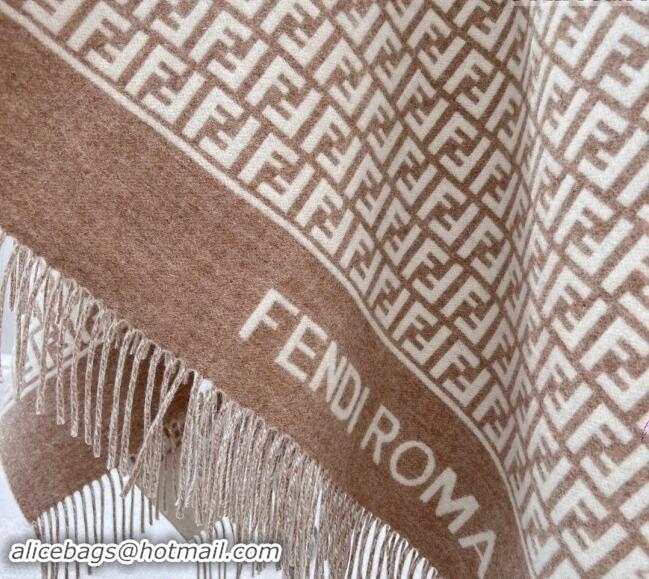 Unique Discount Fendi Wool Cashmere Cape 135x135cm F0913 Beige 2024