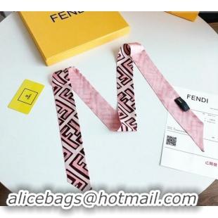 Pretty Style Fendi Silk Bandeau Scarf 5x120cm F0913 Pink 2024